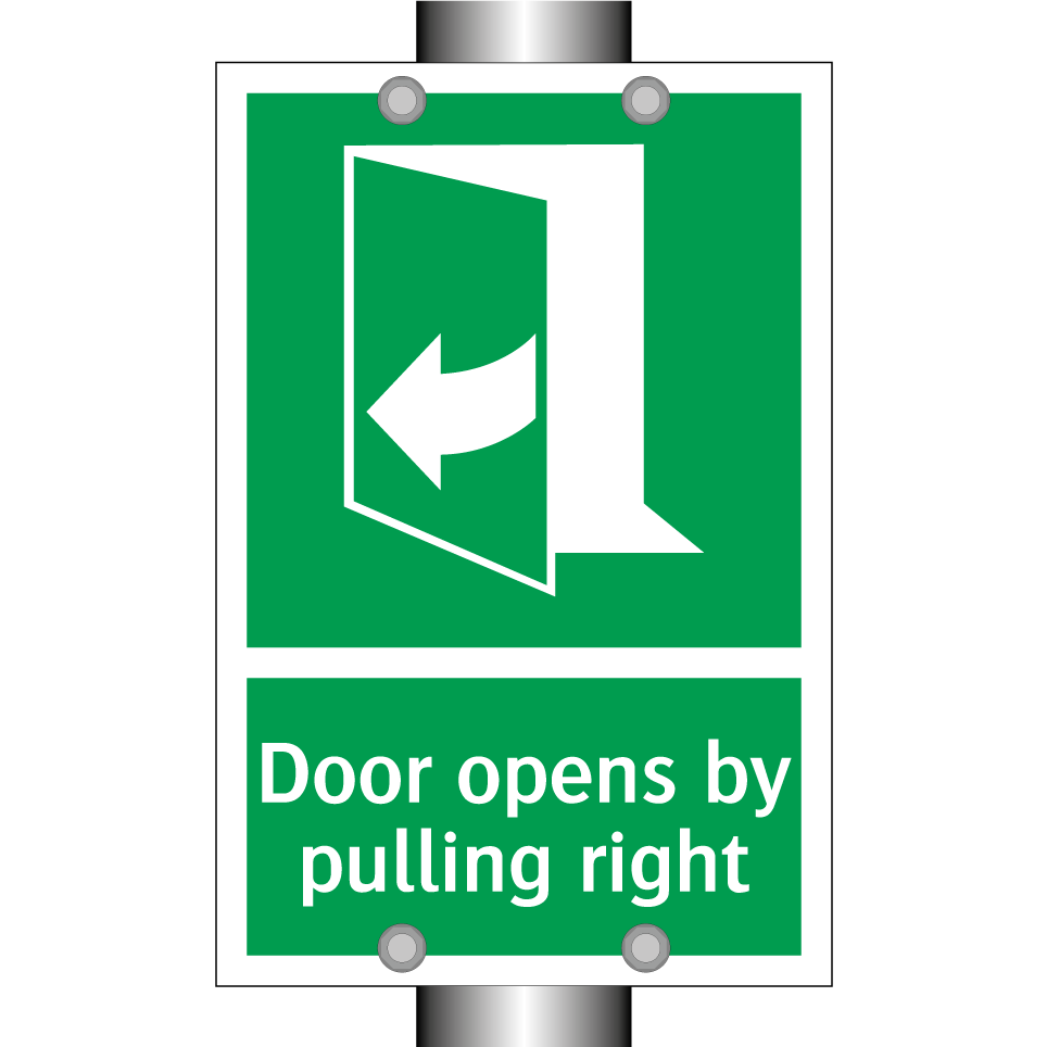 Door opens by pulling right