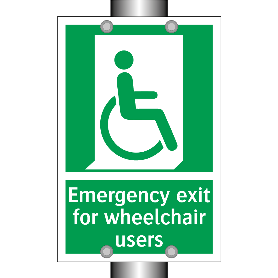 Emergency exit for wheelchair users
