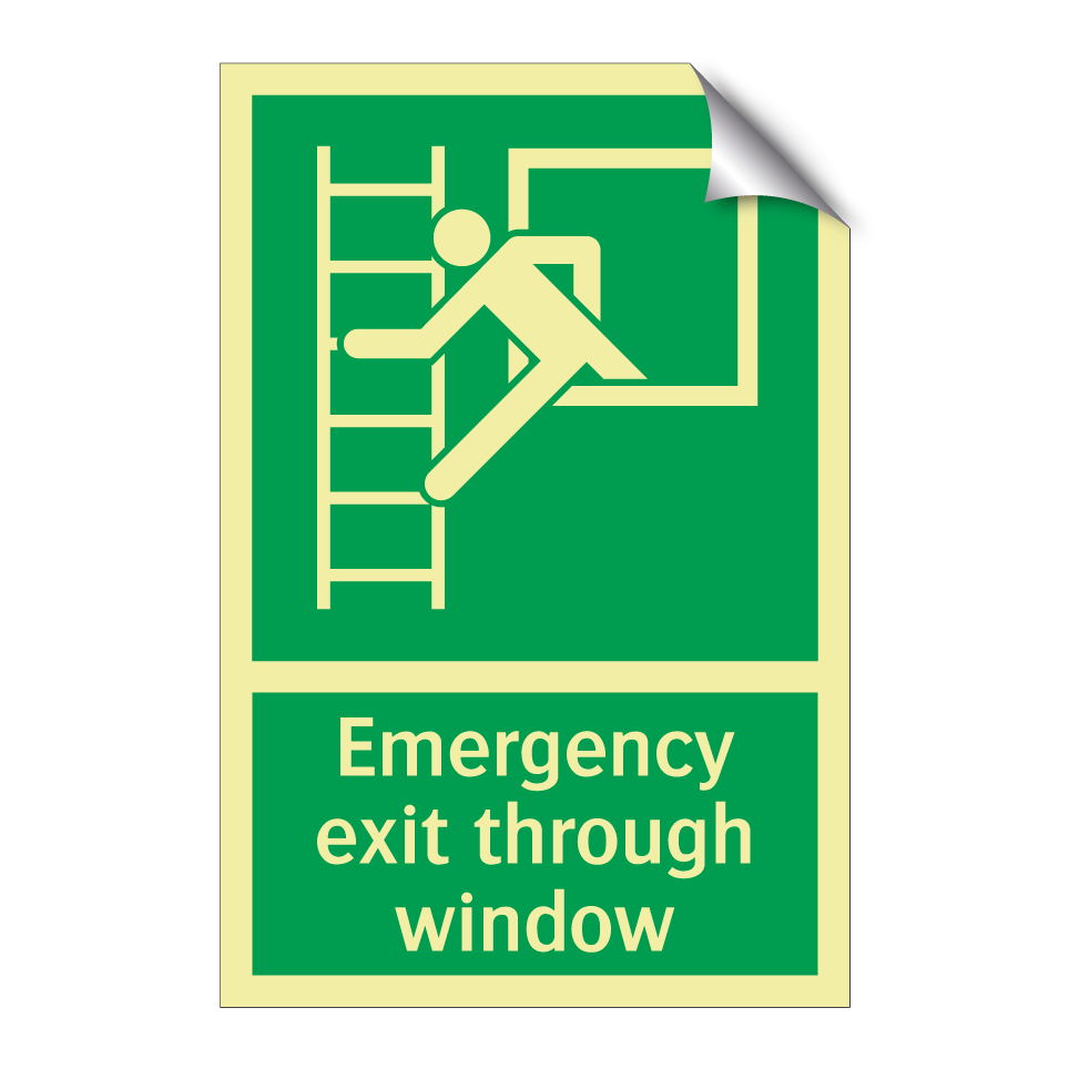 Emergency exit through window