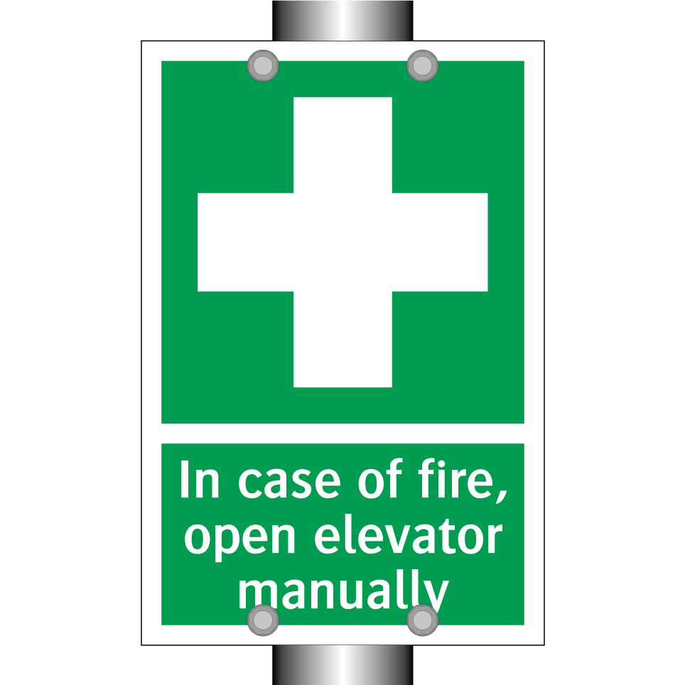 In case of fire, open elevator manually