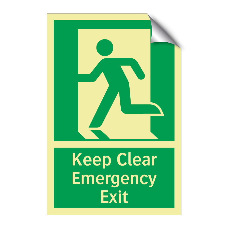 Keep Clear Emergency Exit