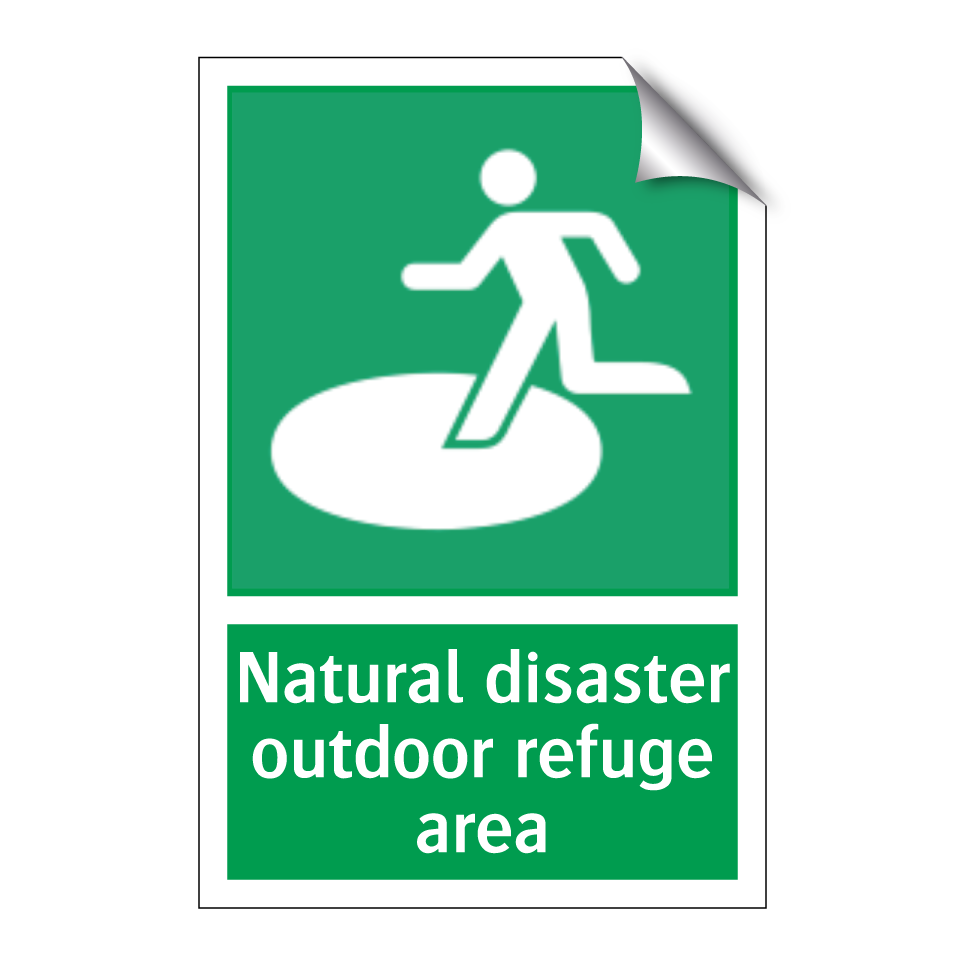 Natural disaster outdoor refuge area