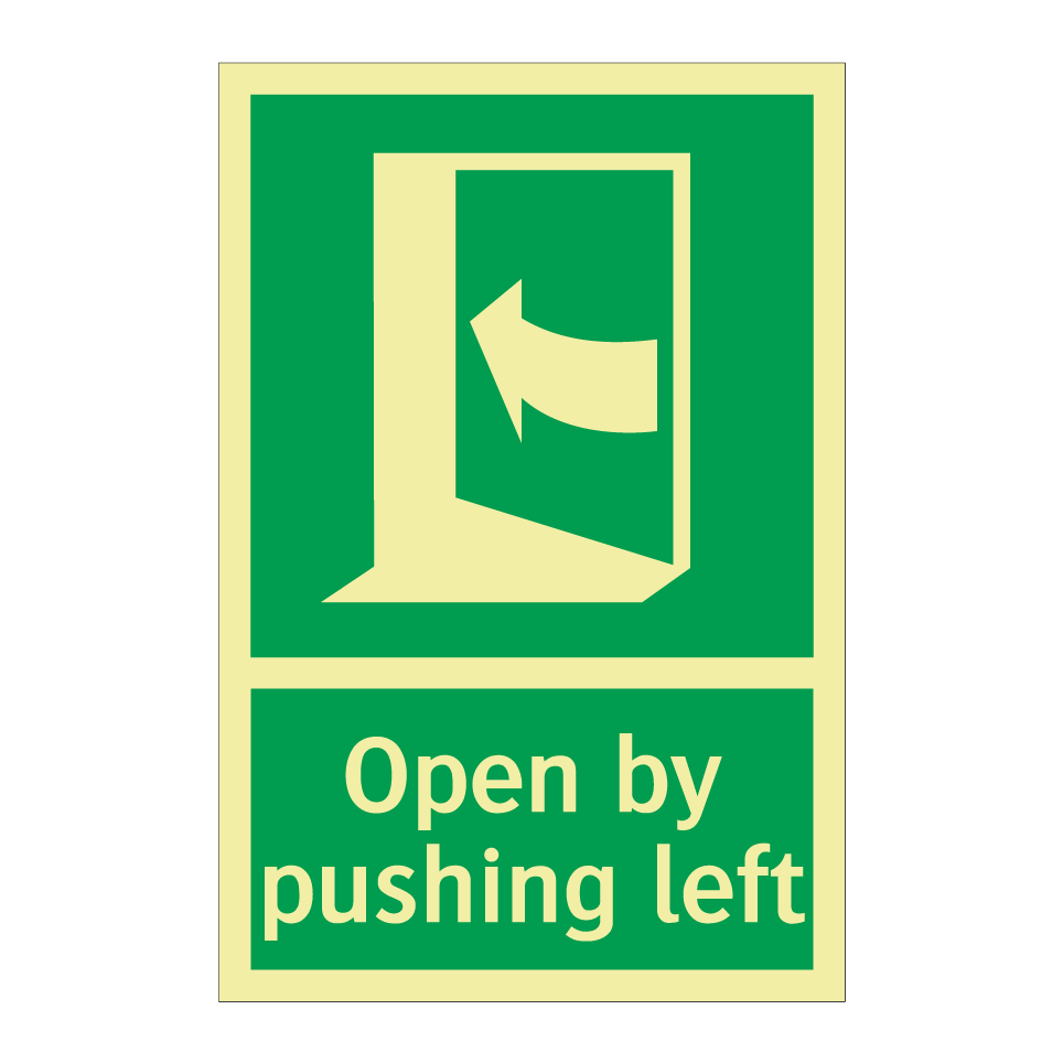 Open by pushing left