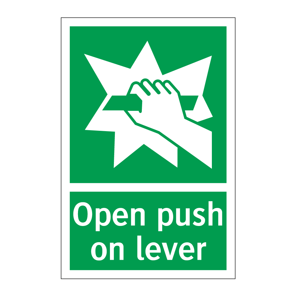 Open push on lever