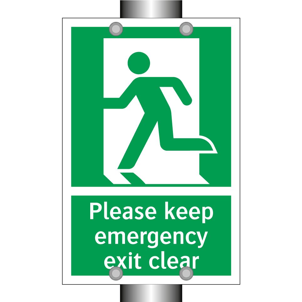 Please keep emergency exit clear