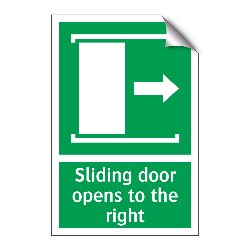 Sliding door opens to the right