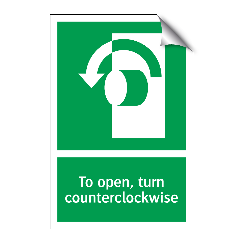 To open, turn counterclockwise