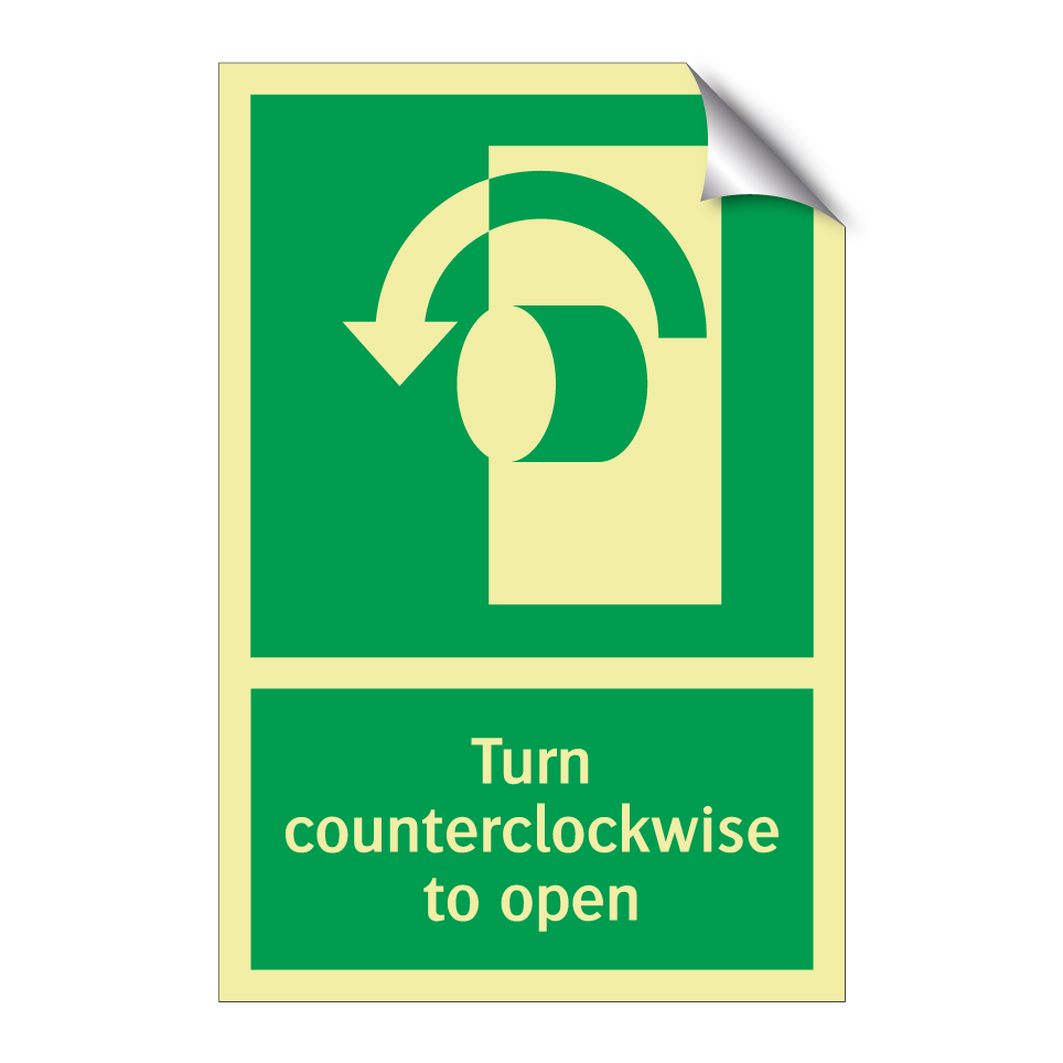 Turn counterclockwise to open