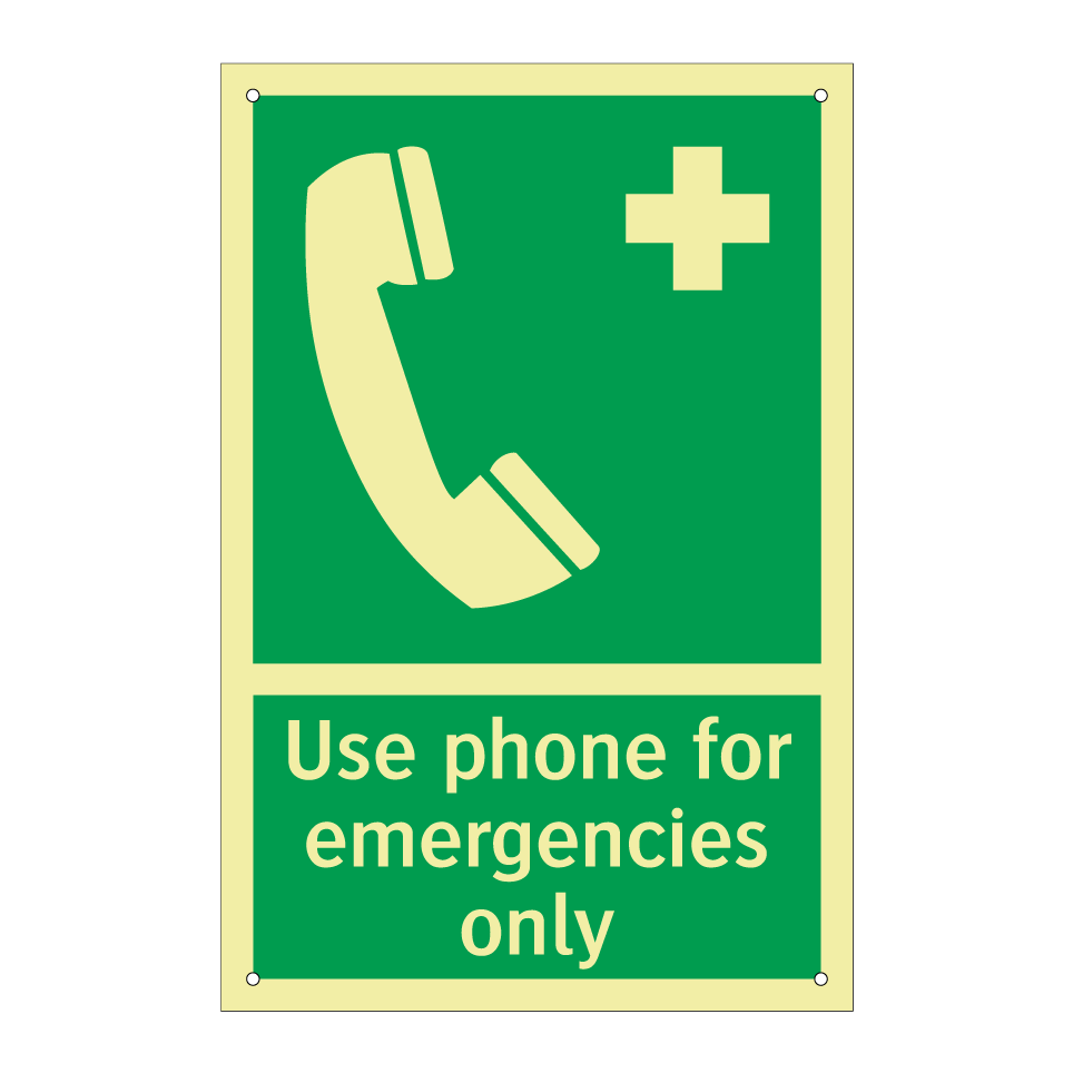 Use phone for emergencies only