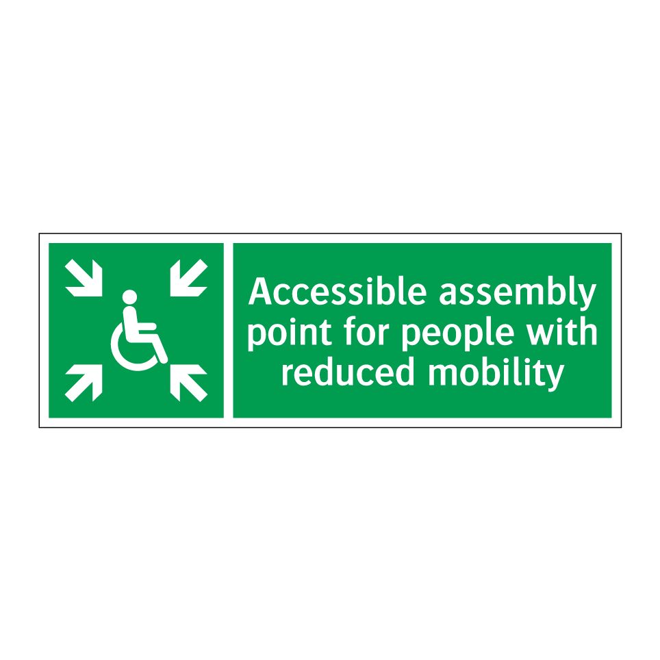 Accessible assembly point for people with reduced mobility