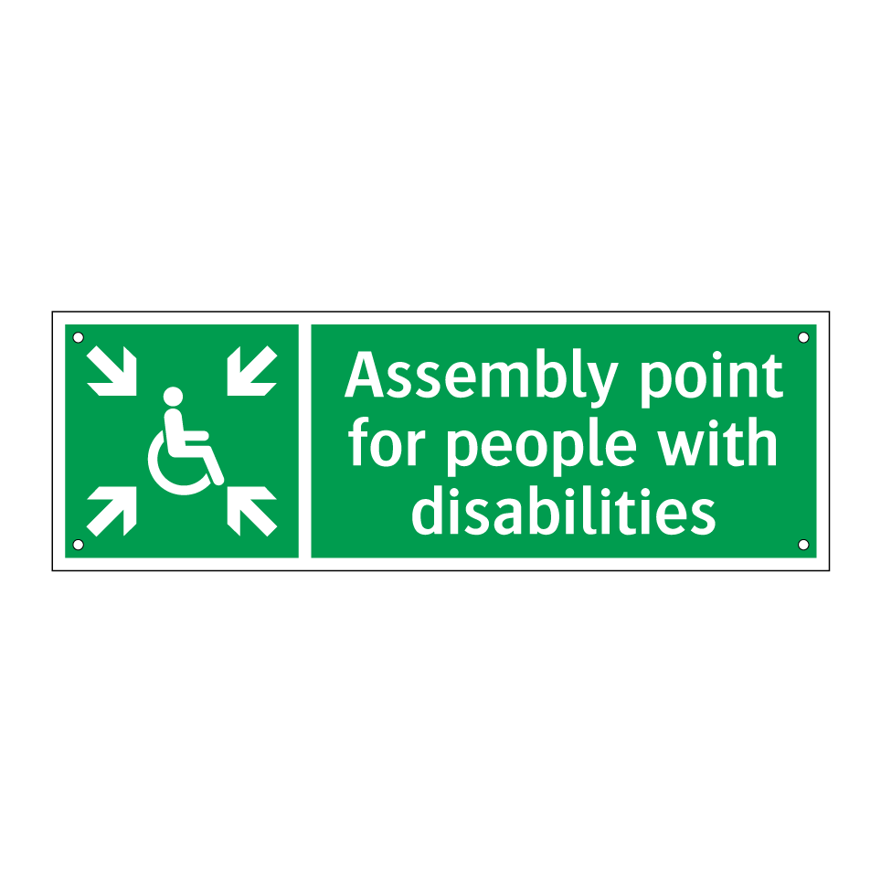 Assembly point for people with disabilities