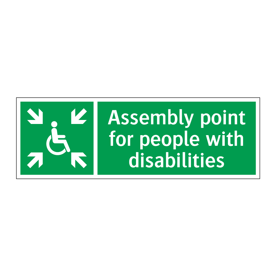 Assembly point for people with disabilities