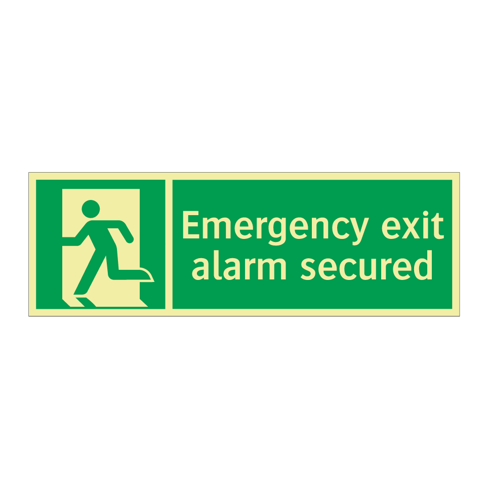 Emergency exit alarm secured