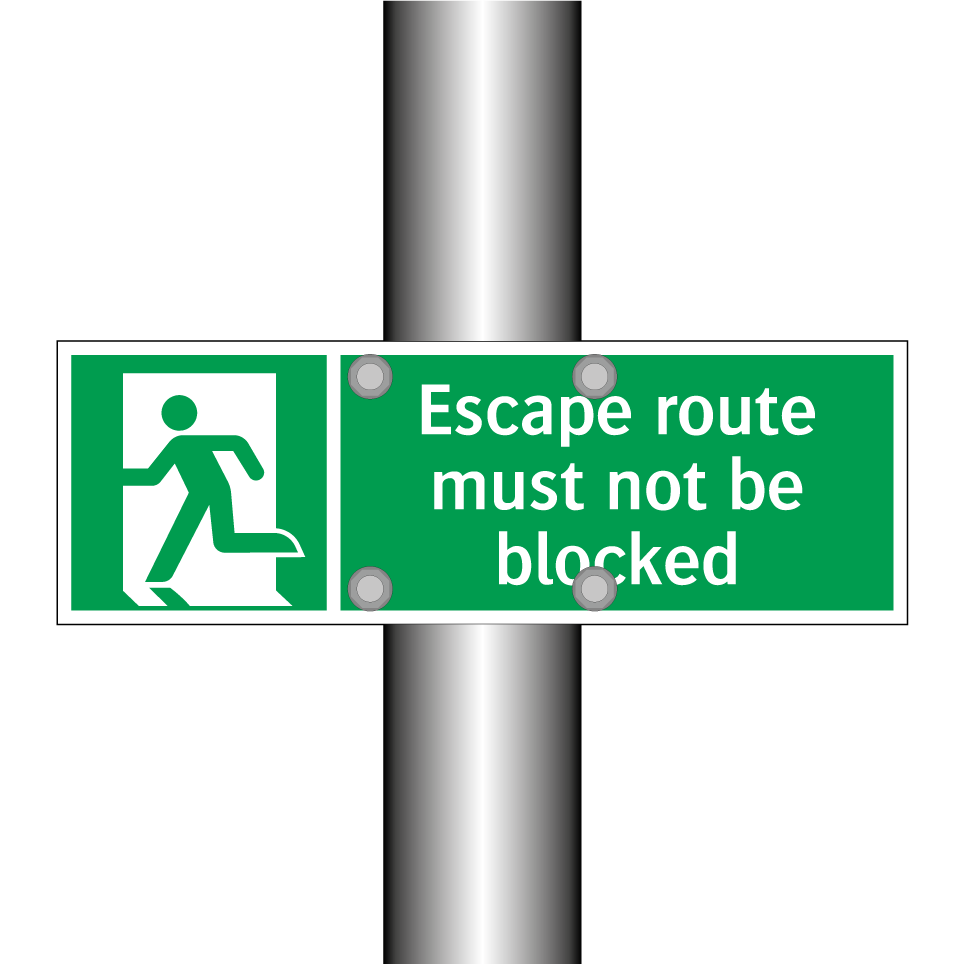 Escape route must not be blocked