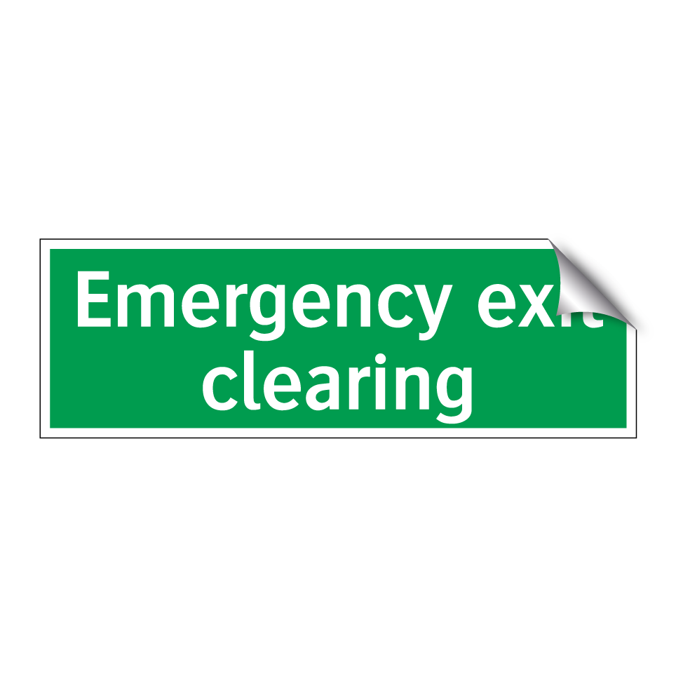 Emergency exit clearing