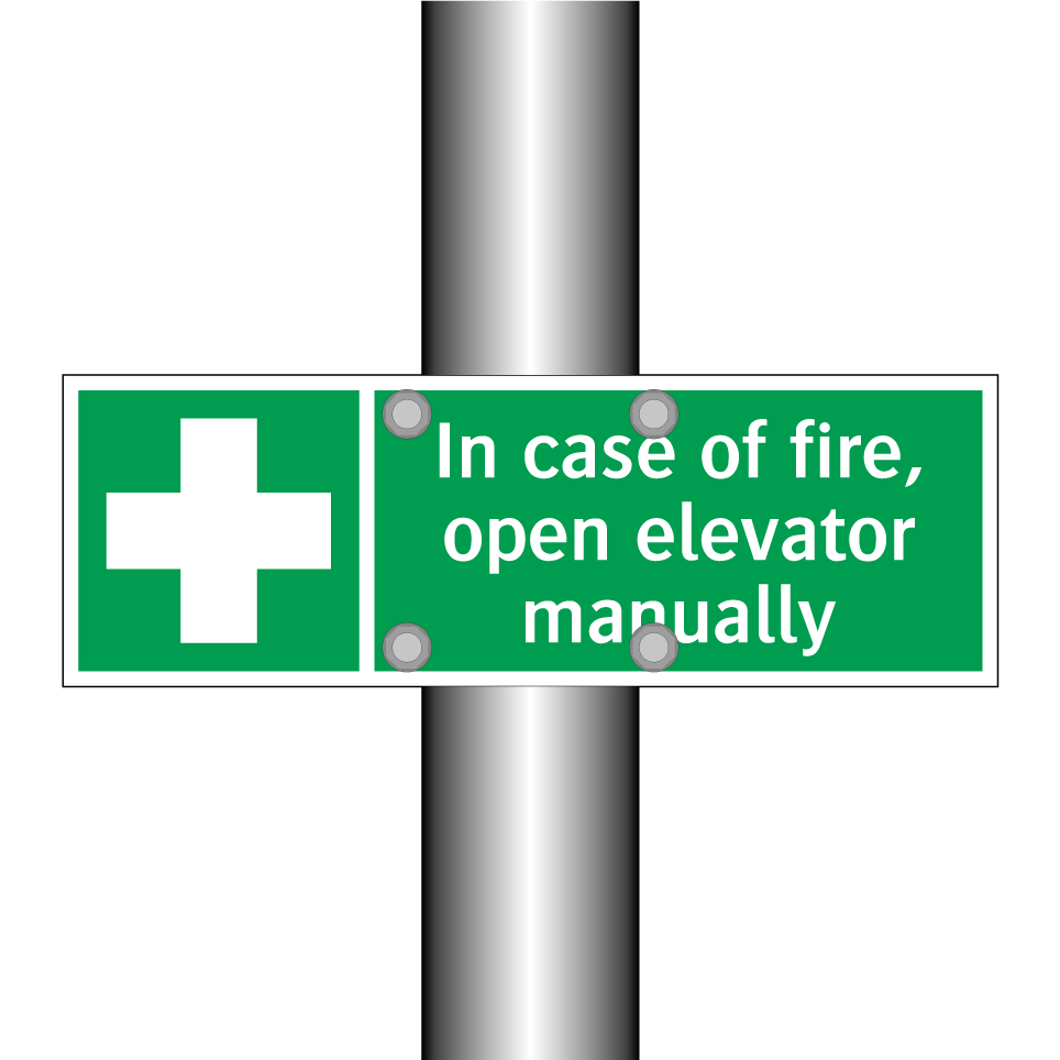 In case of fire, open elevator manually