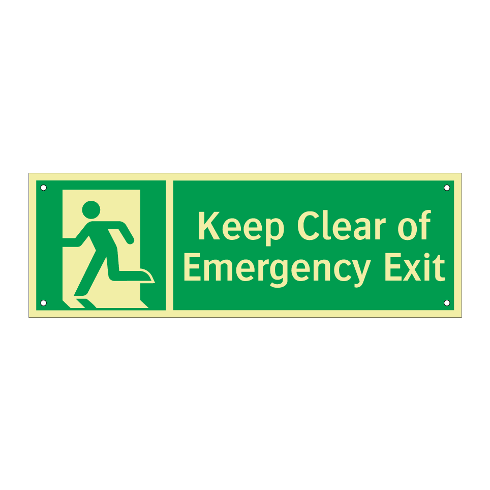 Keep Clear of Emergency Exit