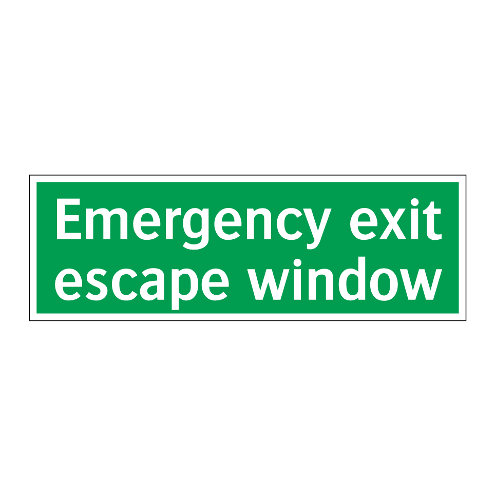 Emergency exit escape window