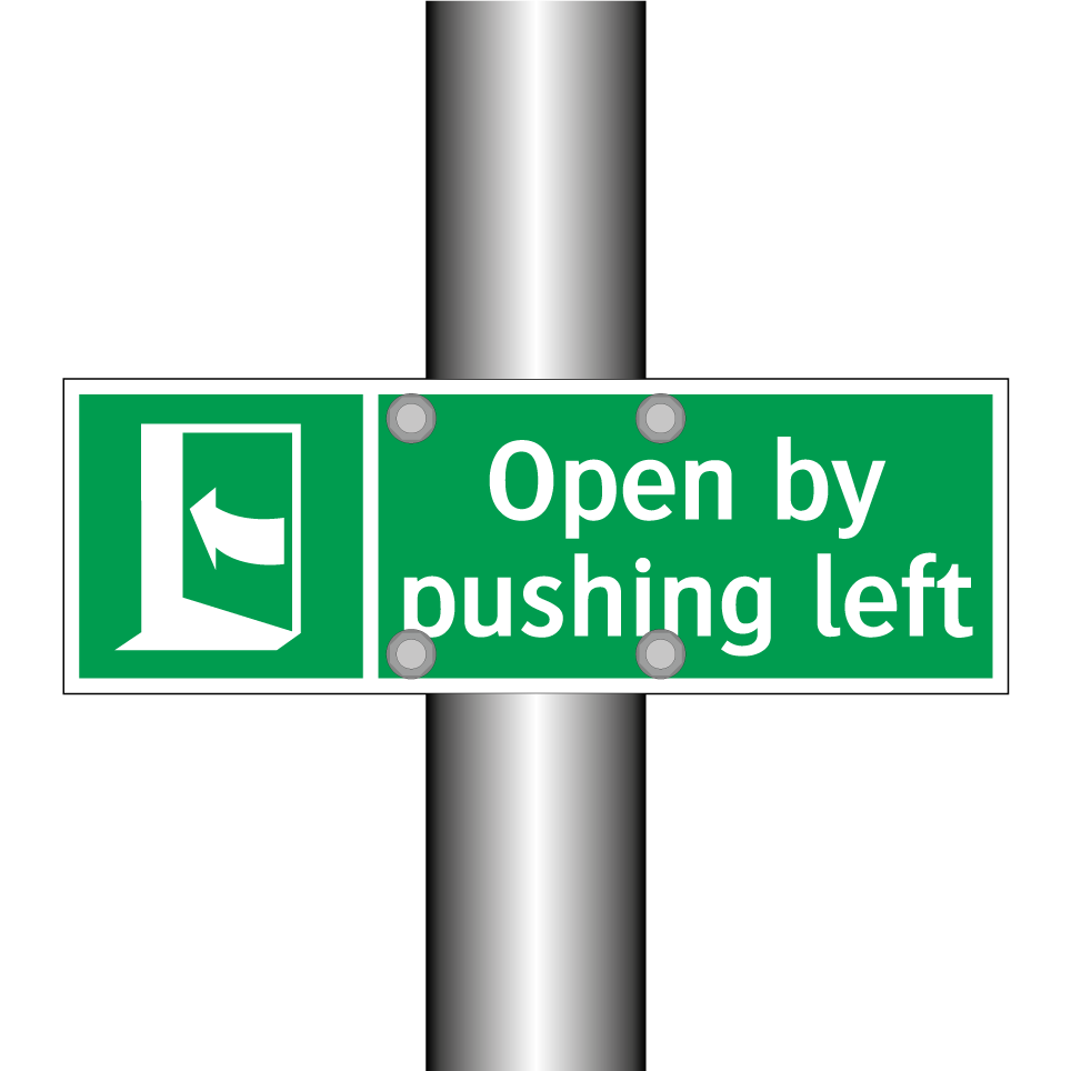 Open by pushing left
