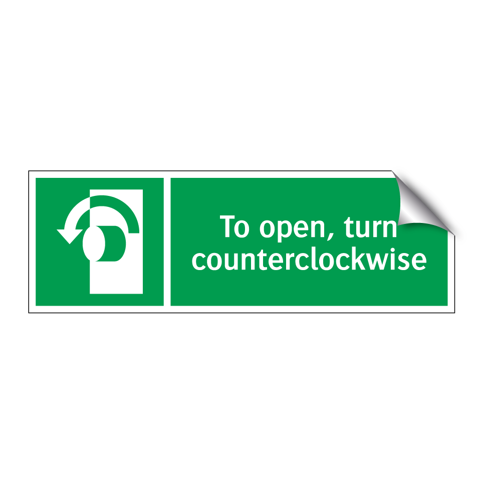 To open, turn counterclockwise