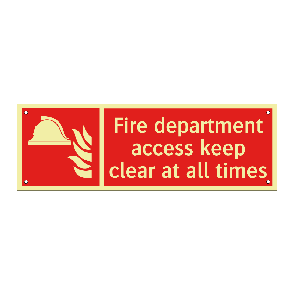 Fire department access keep clear at all times