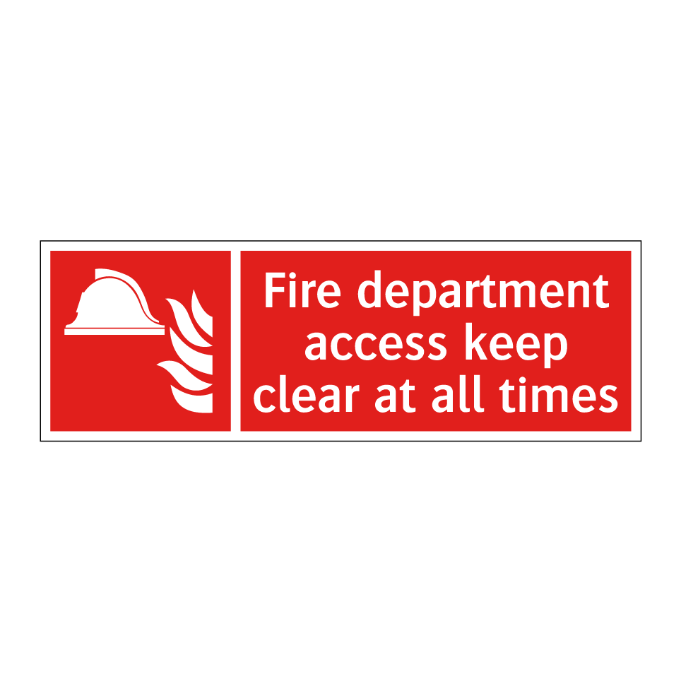 Fire department access keep clear at all times