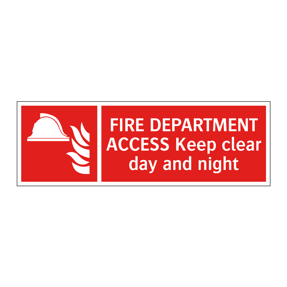 FIRE DEPARTMENT ACCESS Keep clear day and night