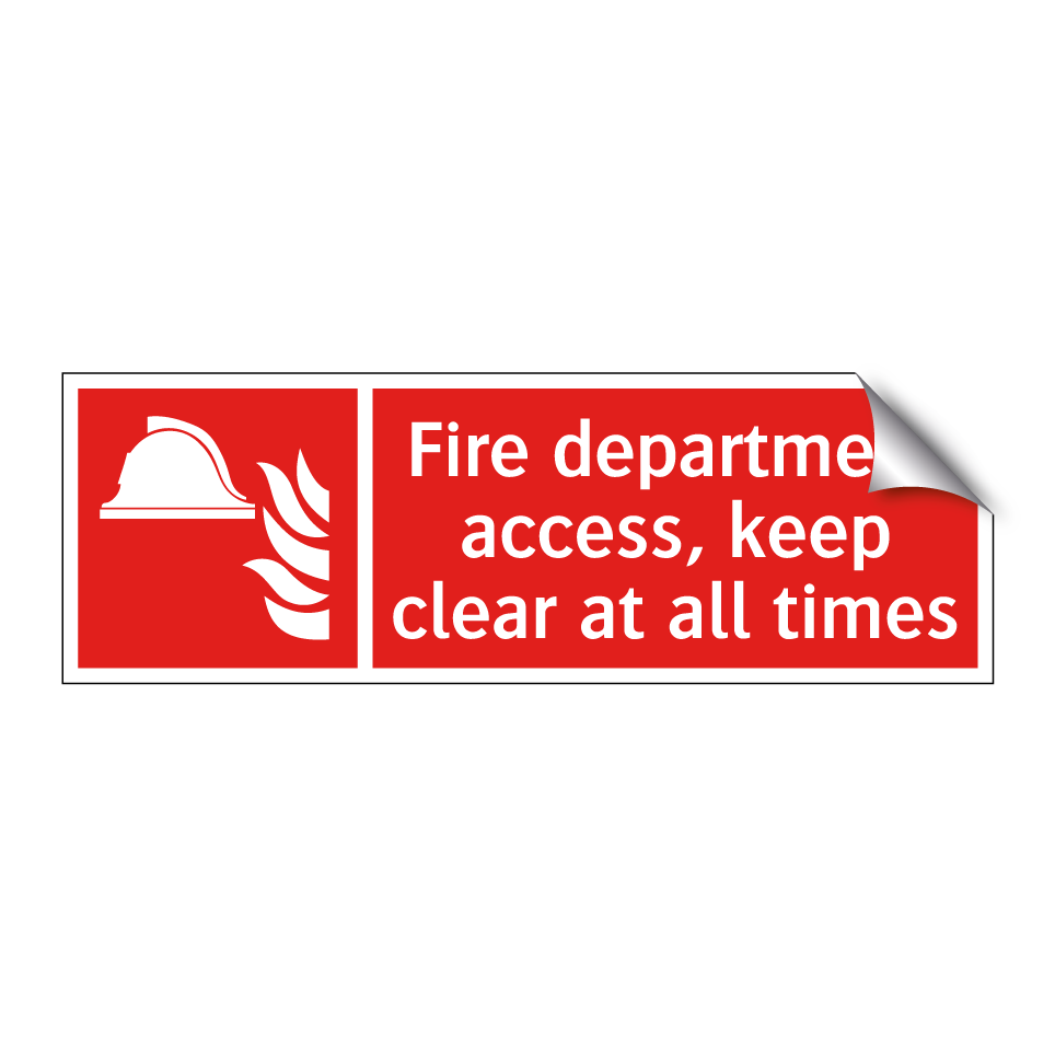 Fire department access, keep clear at all times