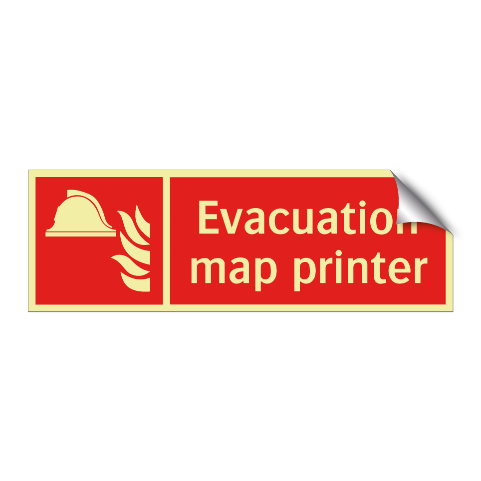 Evacuation map printer