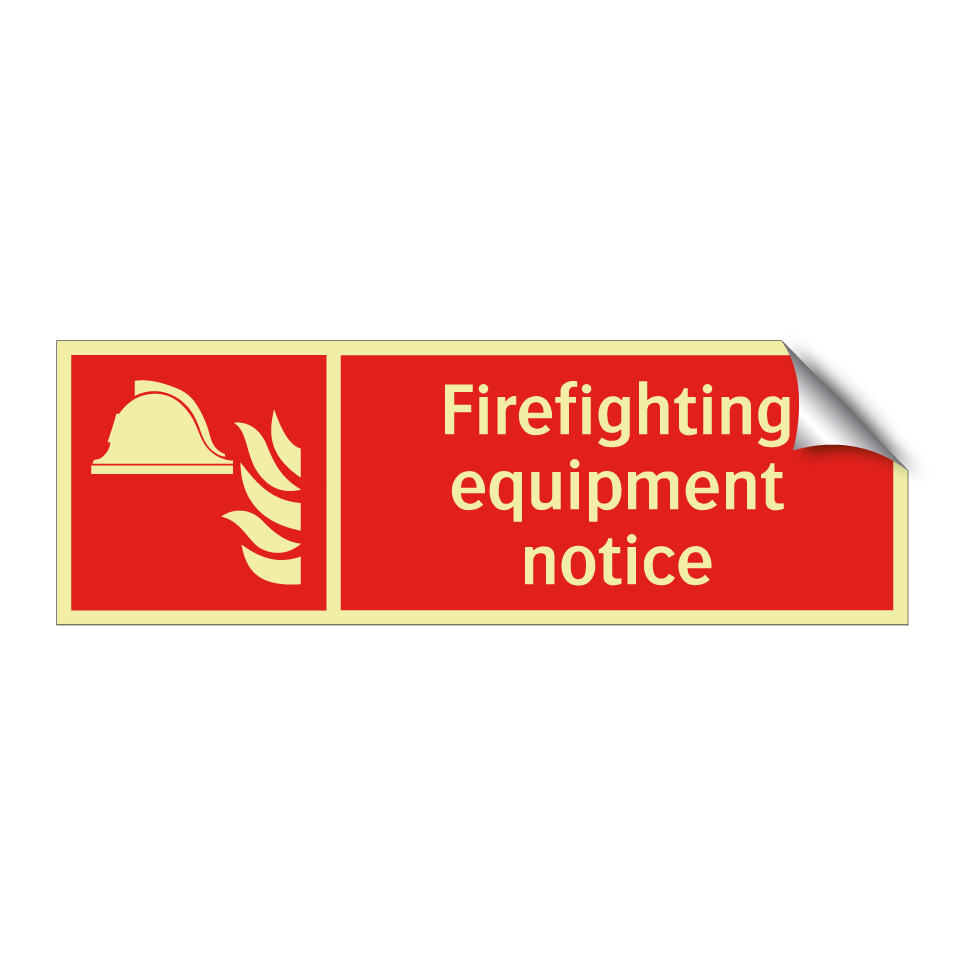 Firefighting equipment notice