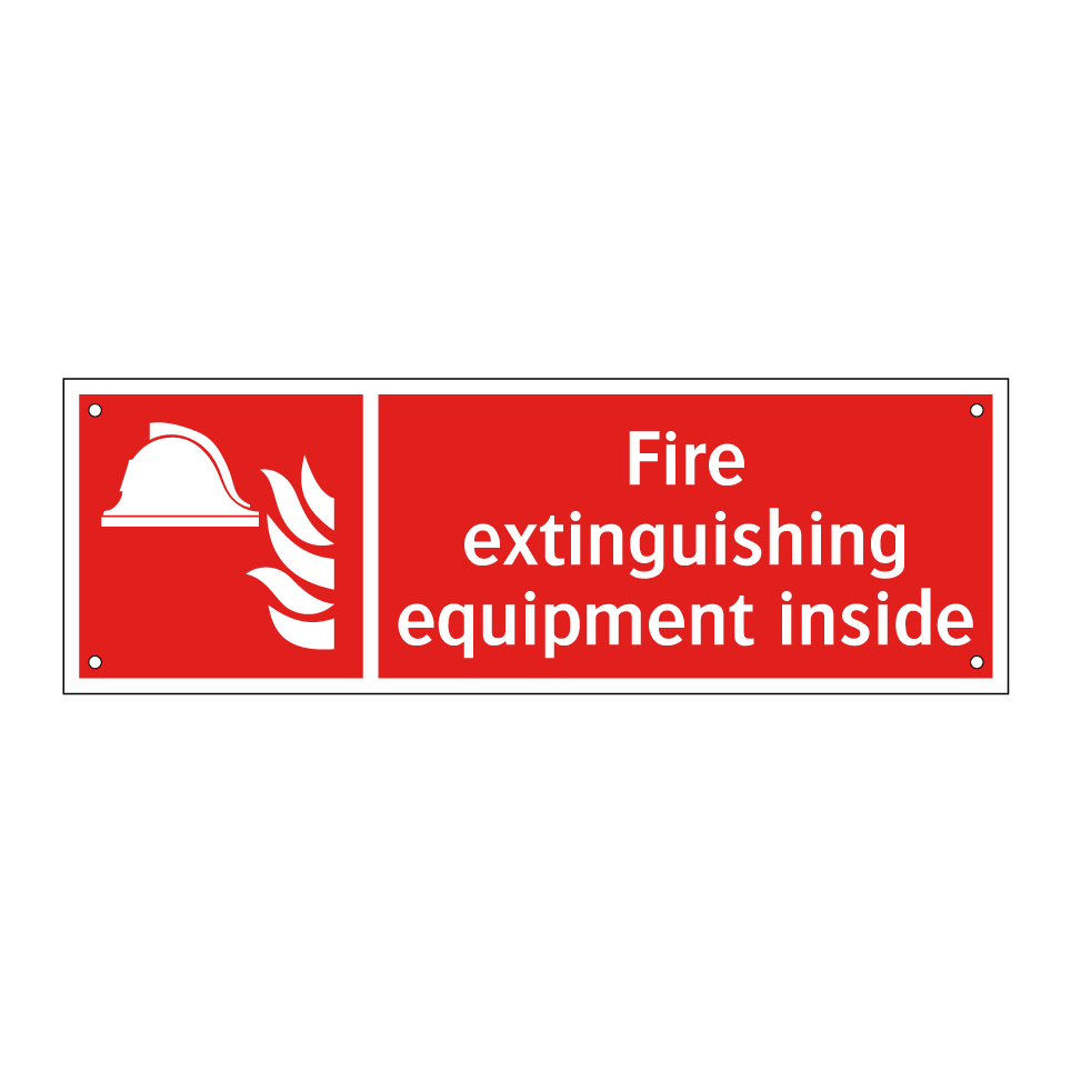 Fire extinguishing equipment inside