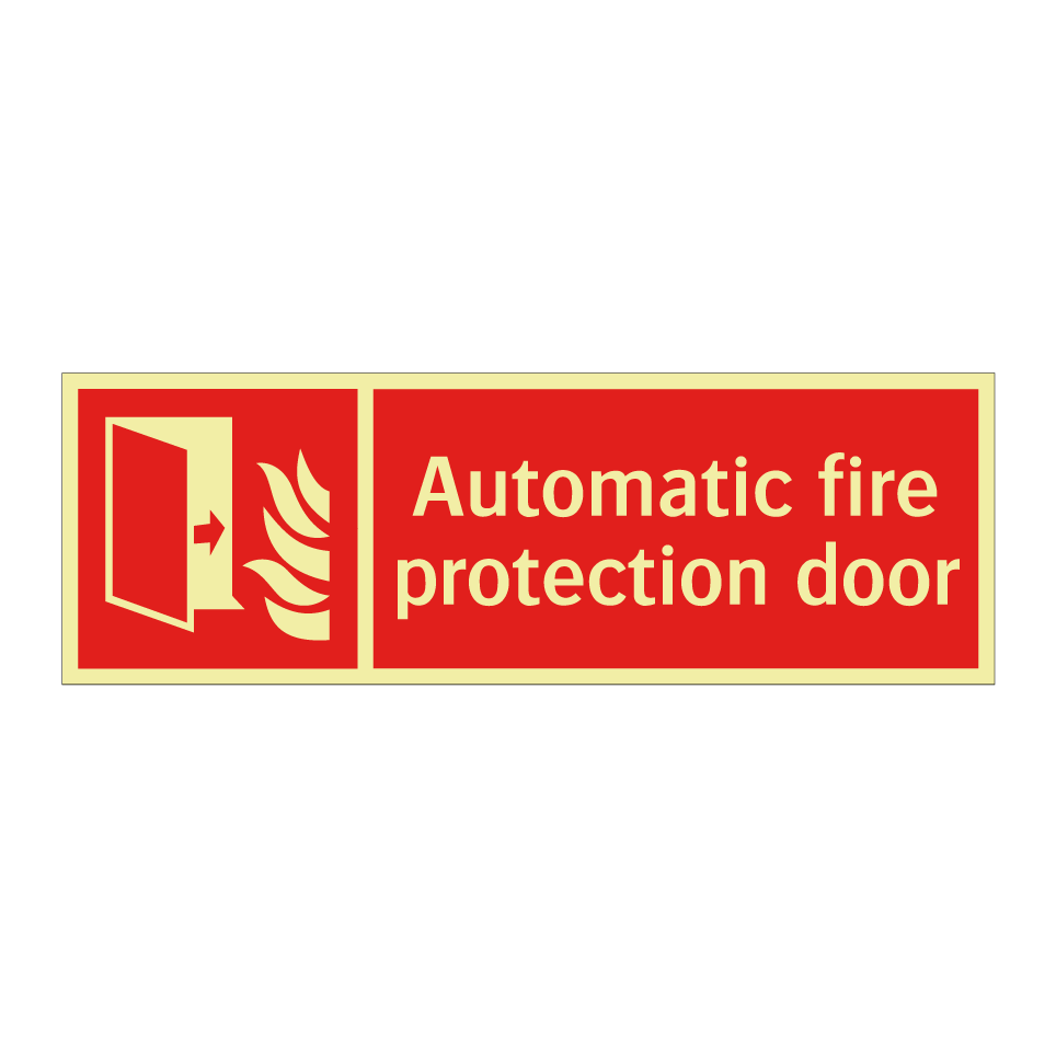 Automatic fire protection door