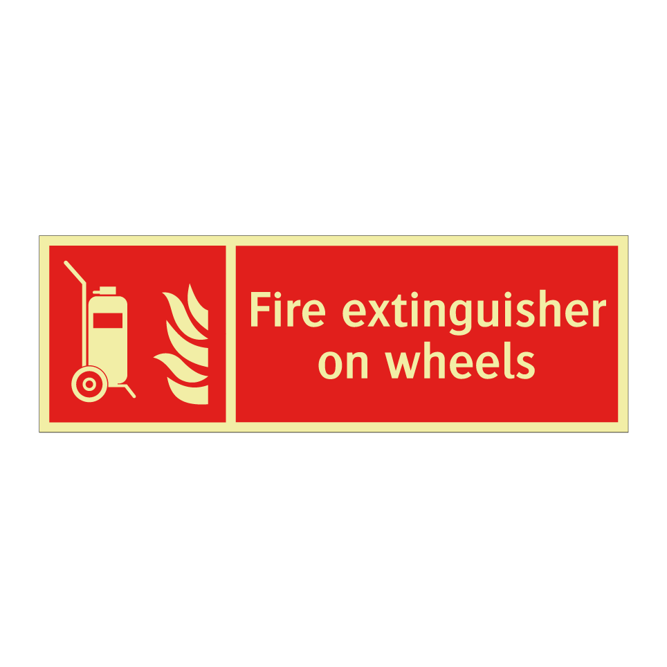 Fire extinguisher on wheels