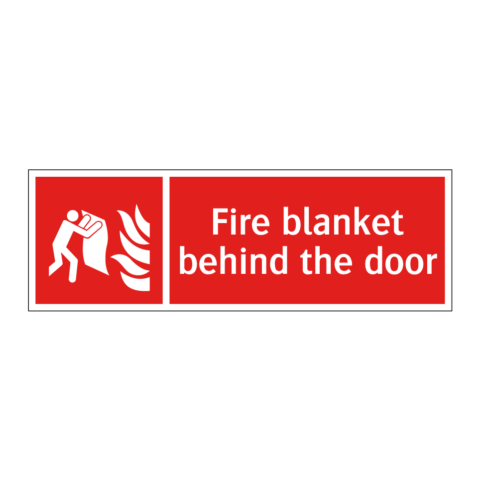 Fire blanket behind the door