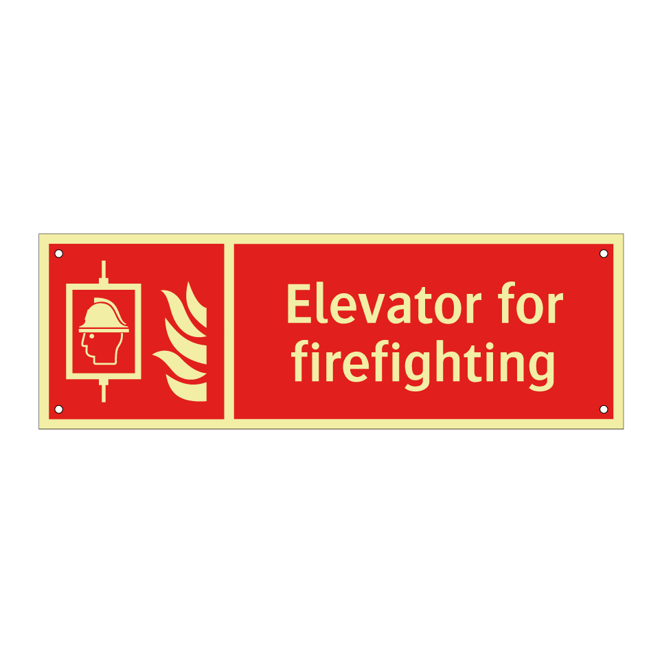 Elevator for firefighting