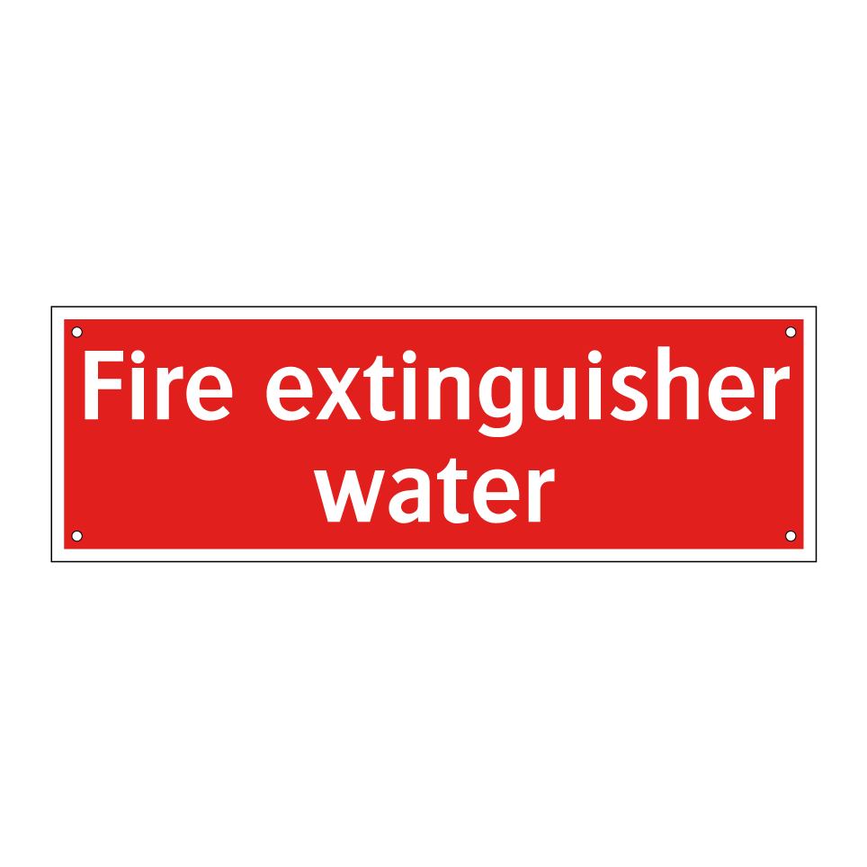 Fire extinguisher water