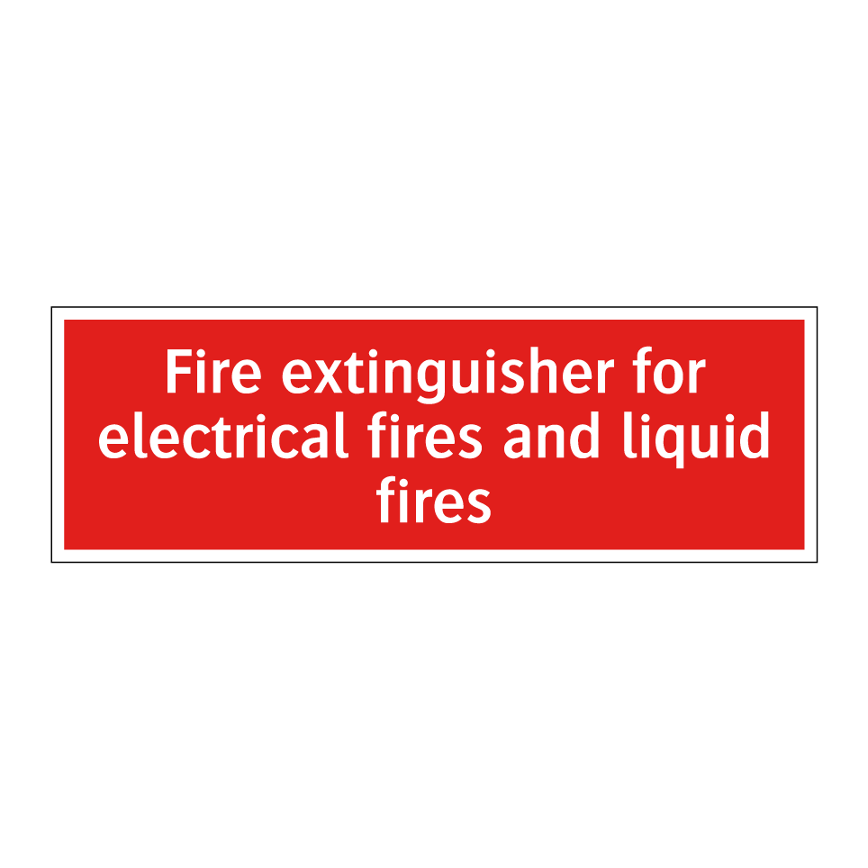 Fire extinguisher for electrical fires and liquid fires