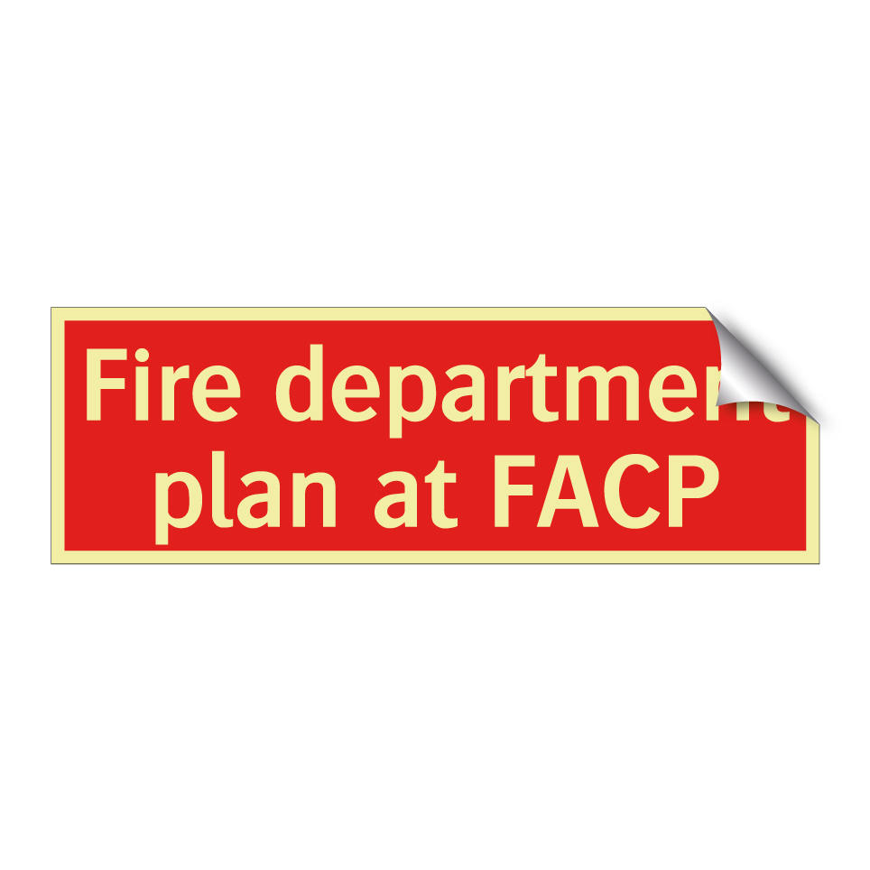 Fire department plan at FACP