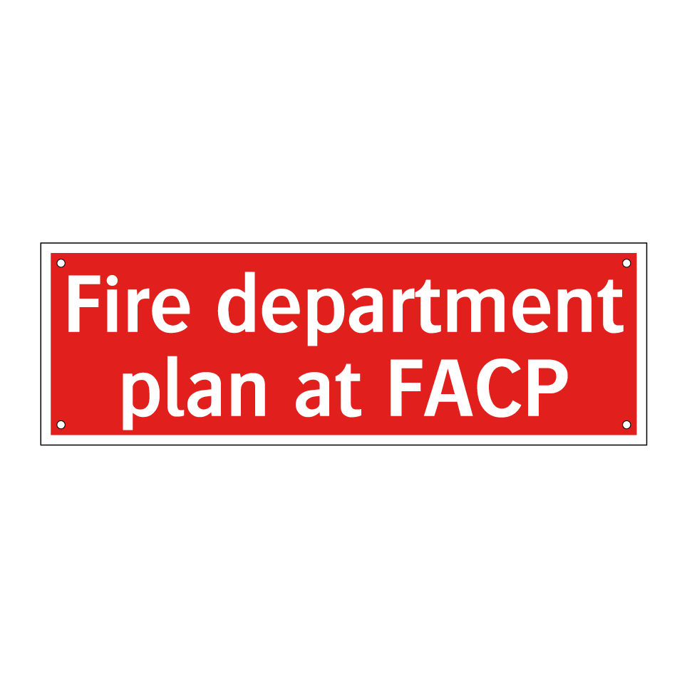 Fire department plan at FACP