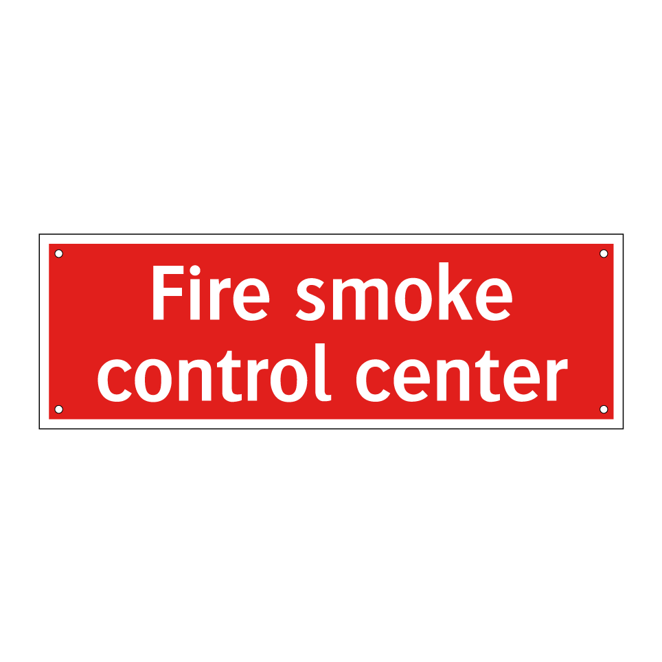 Fire smoke control center