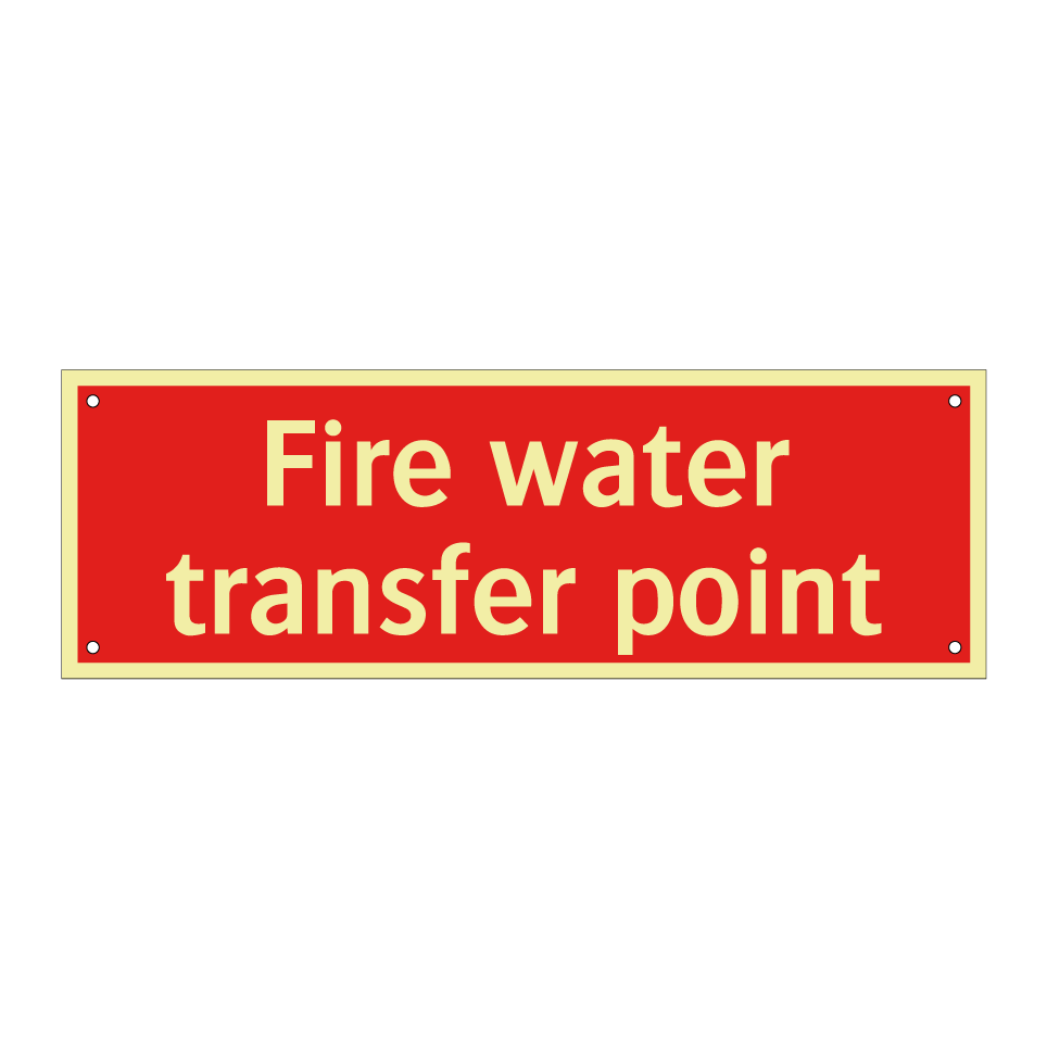 Fire water transfer point