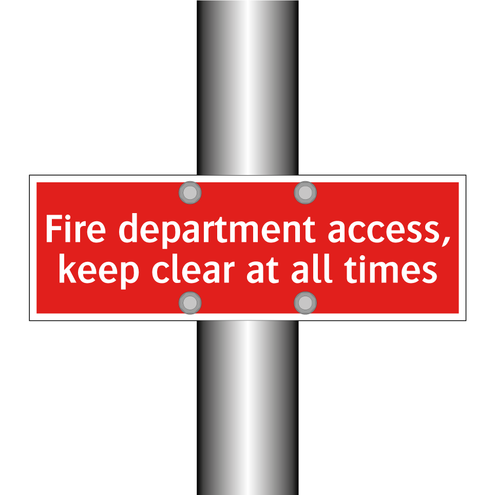 Fire department access, keep clear at all times