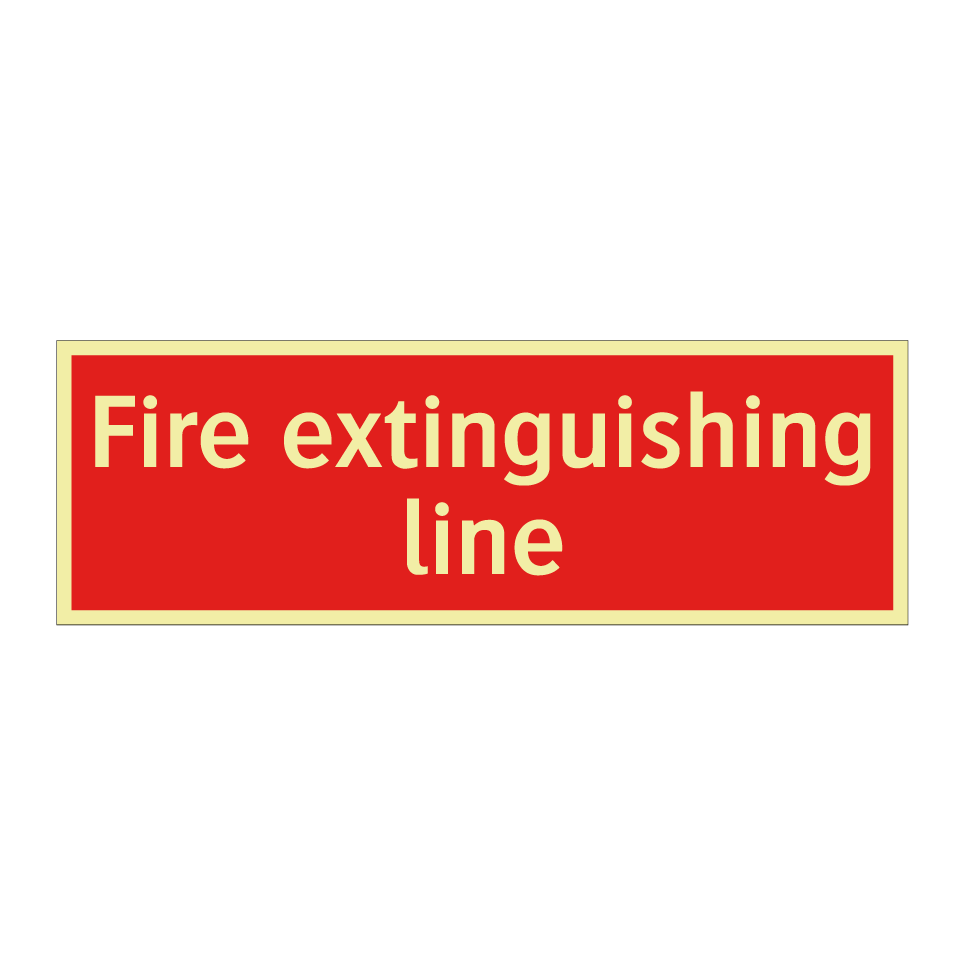 Fire extinguishing line
