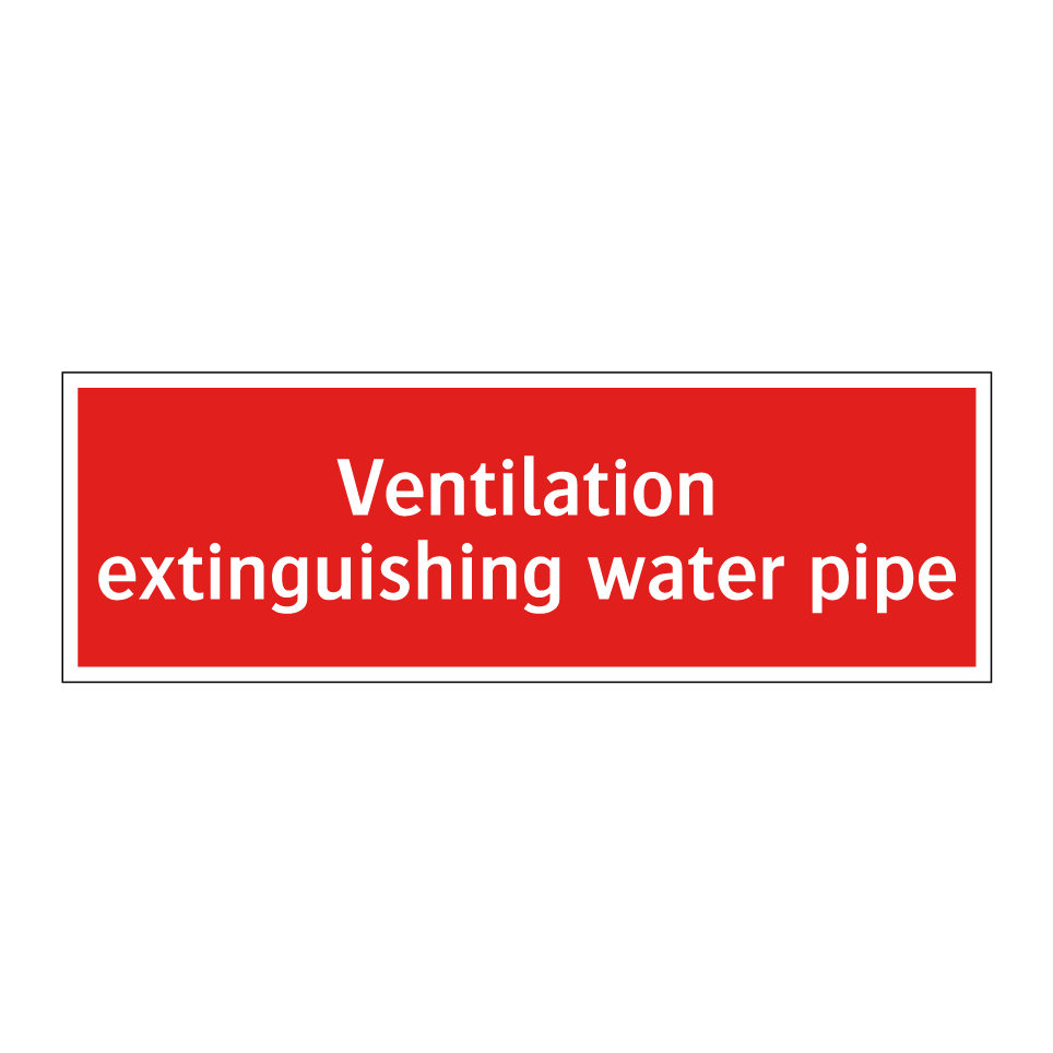 Ventilation extinguishing water pipe