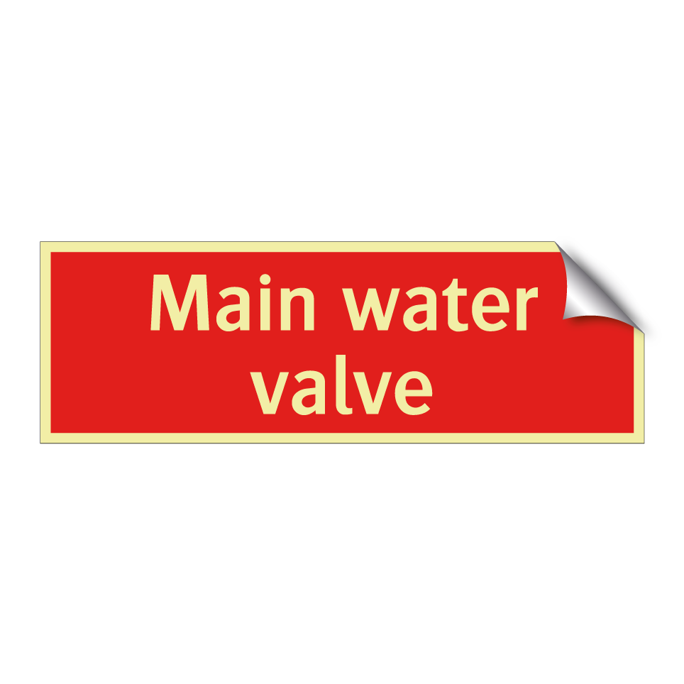 Main water valve