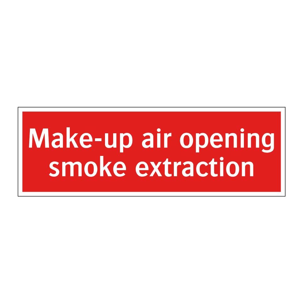 Make-up air opening smoke extraction