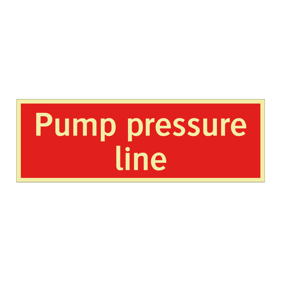 Pump pressure line