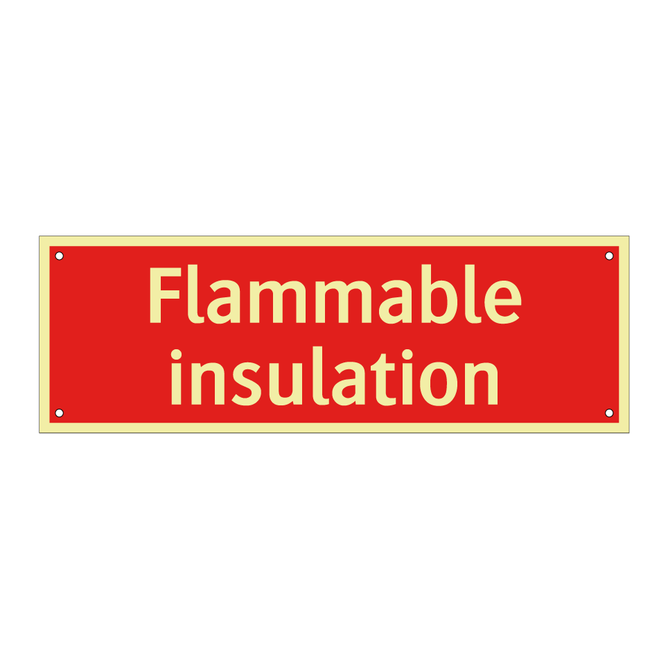 Flammable insulation