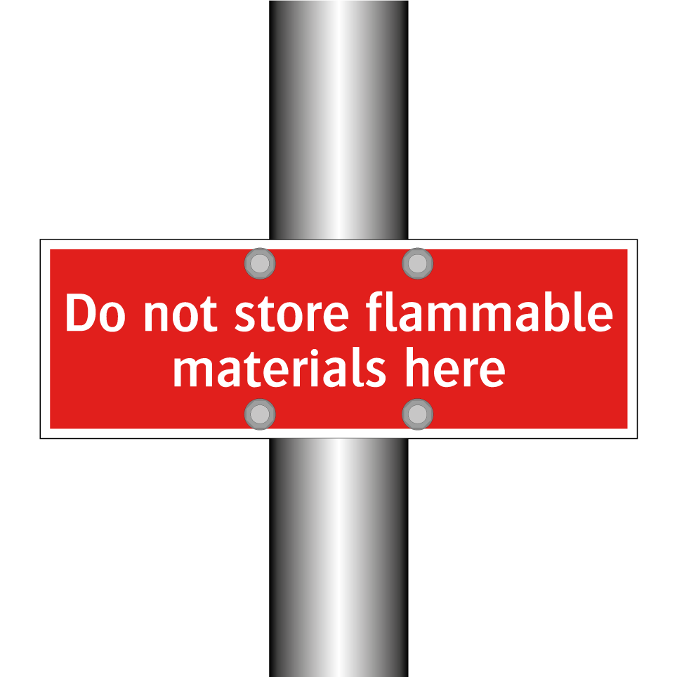 Do not store flammable materials here