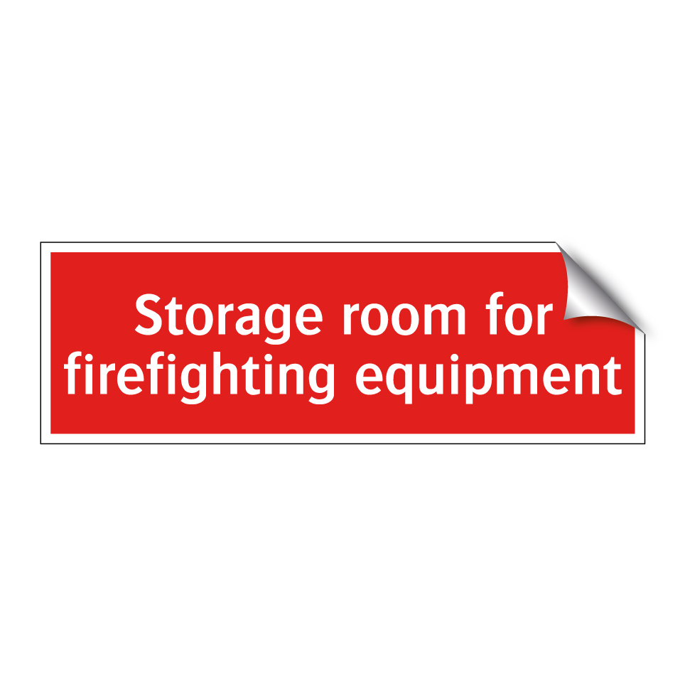 Storage room for firefighting equipment